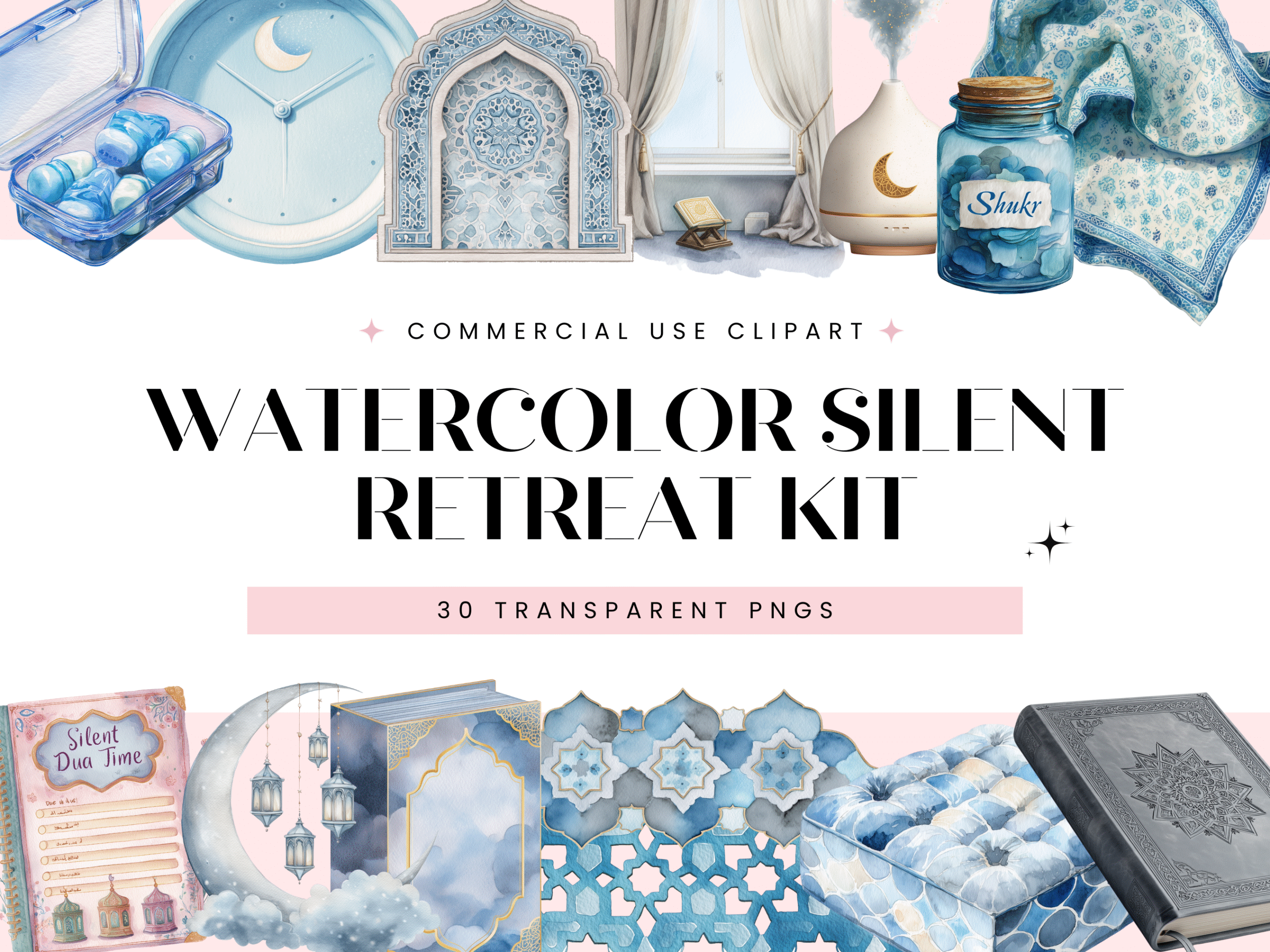 Watercolor Silent Retreat Kit
